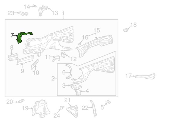 Mercedes Headlight Bracket - Passenger Right 2108203014